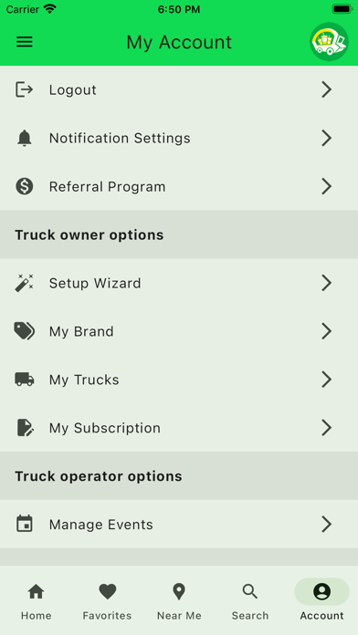 Find My Food Truck App Screenshot