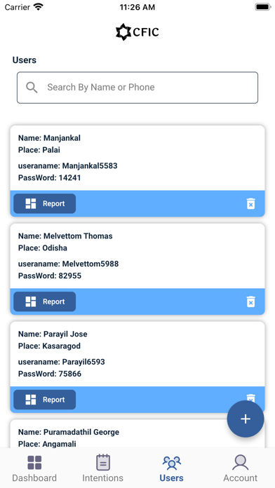 CFIC-Mass Diary Screenshot