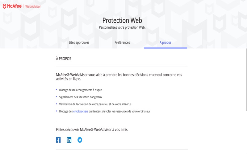 Screenshot #3 pour McAfee® WebAdvisor