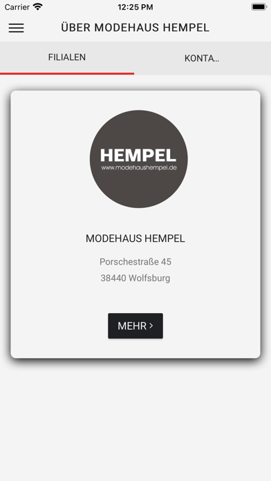 Modehaus Hempel Screenshot