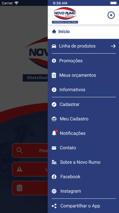 Novo Rumo Distribuidora Screenshot
