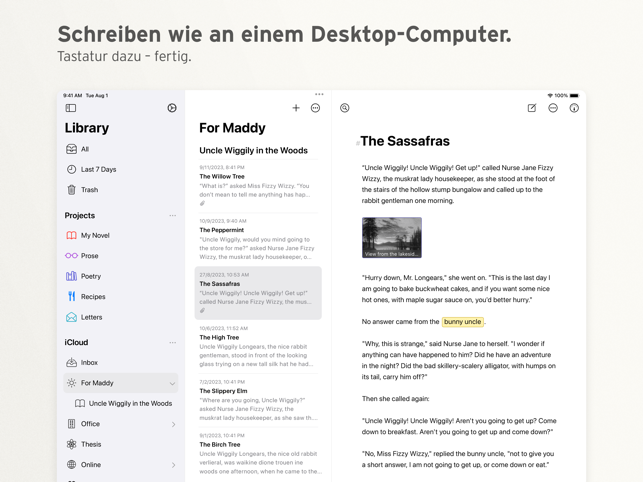 ‎Ulysses: Schreibprogramm Screenshot