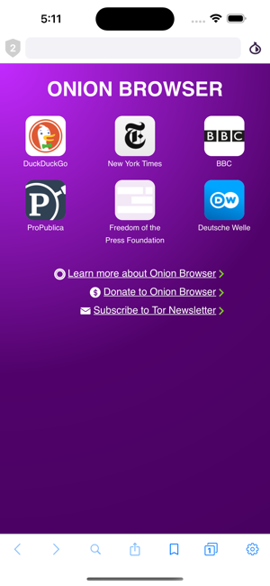 ‎Onion Browser Screenshot