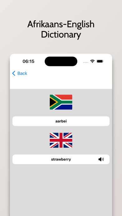 Afrikaans-English Dictionary Screenshot