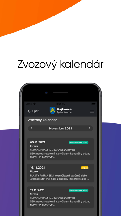 Obec Vajkovce Screenshot