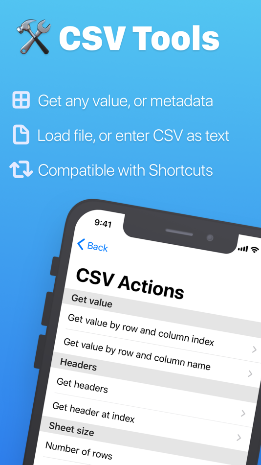 #1. CSV Tools (iOS) โดย: Tomas Parizek