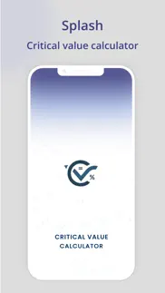critical value calculator iphone screenshot 1