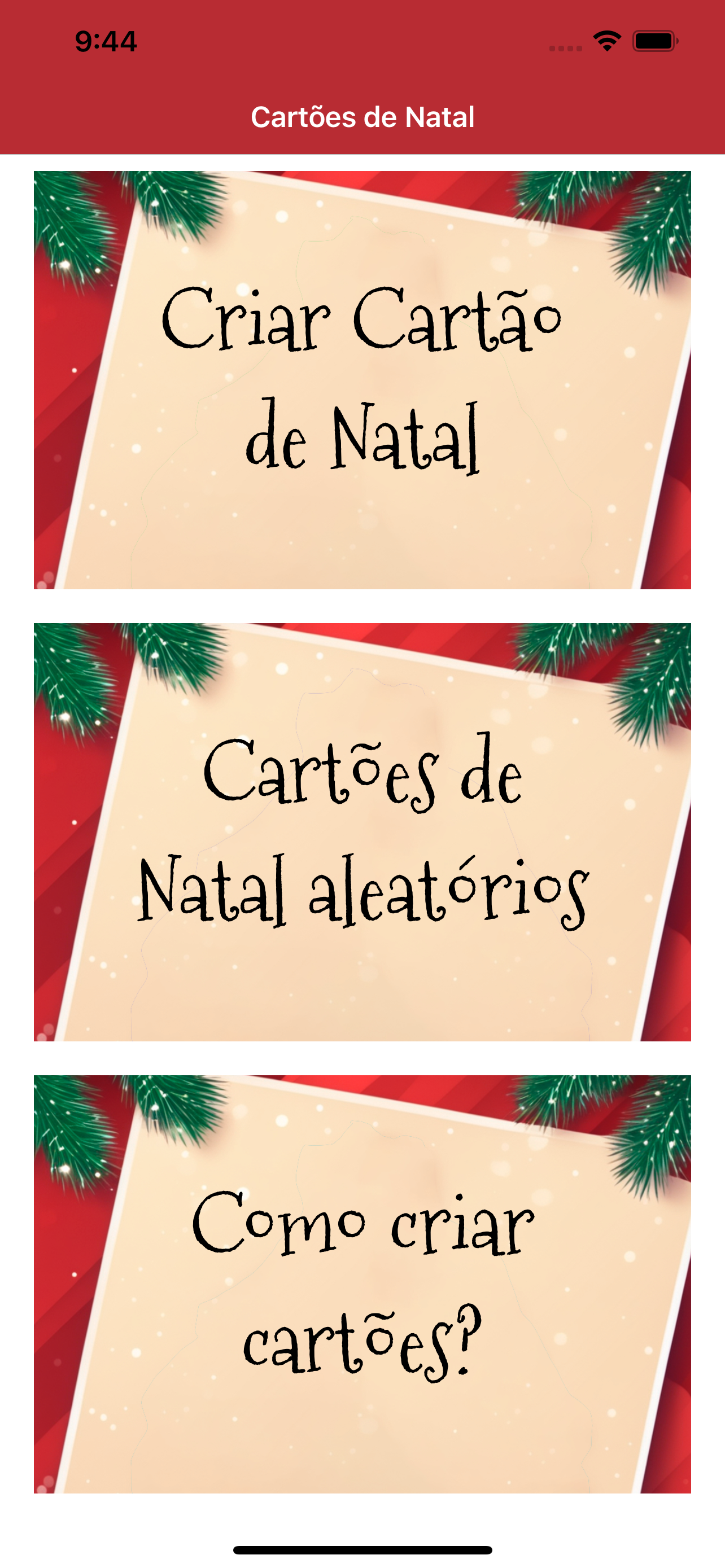 Cartões de natal & ano novo