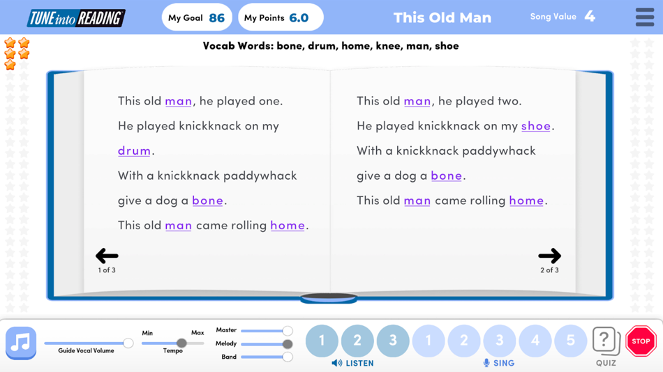 #1. TUNE into READING - BLUE (iOS) Podle: Electronic Learning Products Inc.