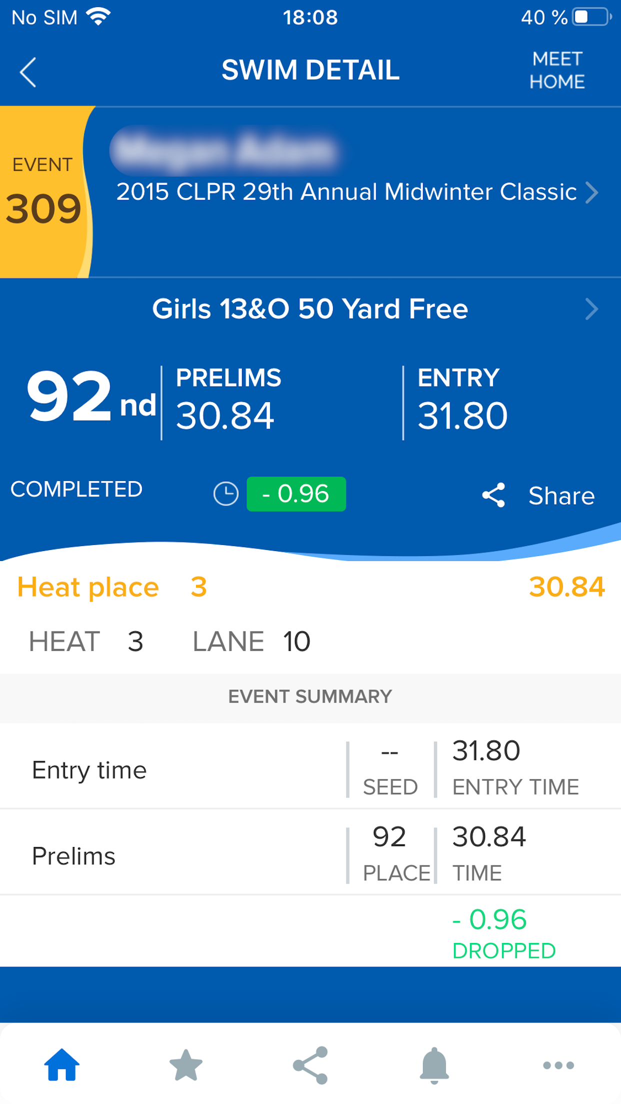 Meet Mobile: Swim screenshot 5