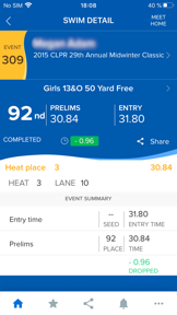 Meet Mobile: Swim screenshot