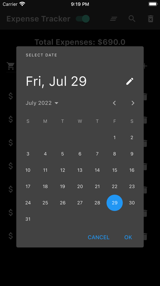 #9. Daily Expenses Calculator (iOS) Podle: MD. NASAR UDDIN REDOY