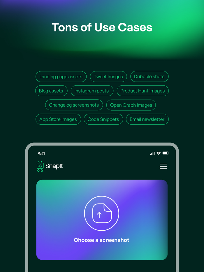 Screenshots and Mockups for All