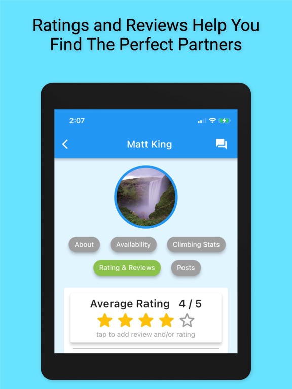 BelayTrader iPad screenshot 5 - Social Networking app