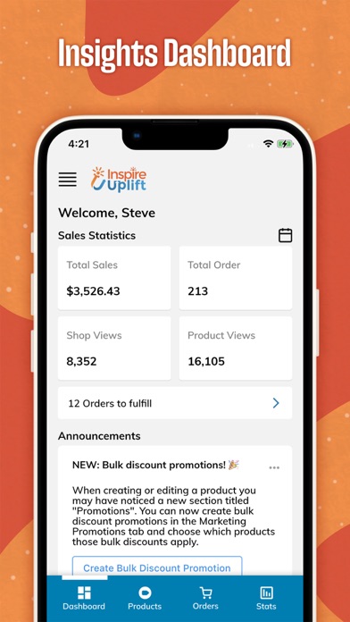 Inspire Uplift Seller Central Screenshot