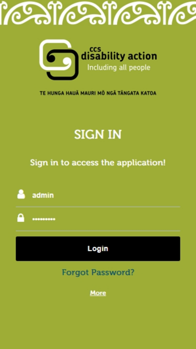 CCS Disability Action Screenshot