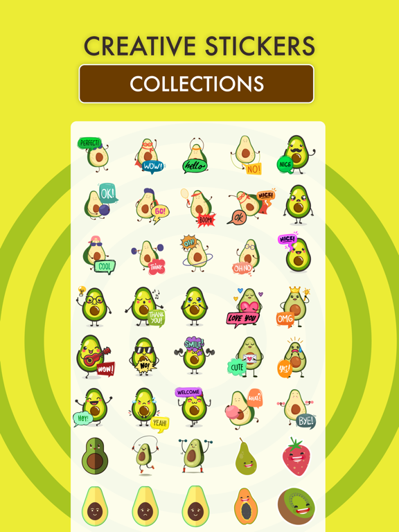 Avacado Emoji Stickersのおすすめ画像3