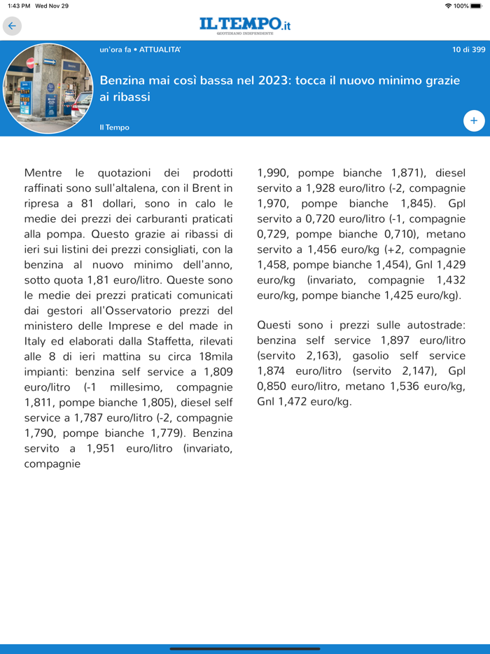 Il Tempo edizione digitale