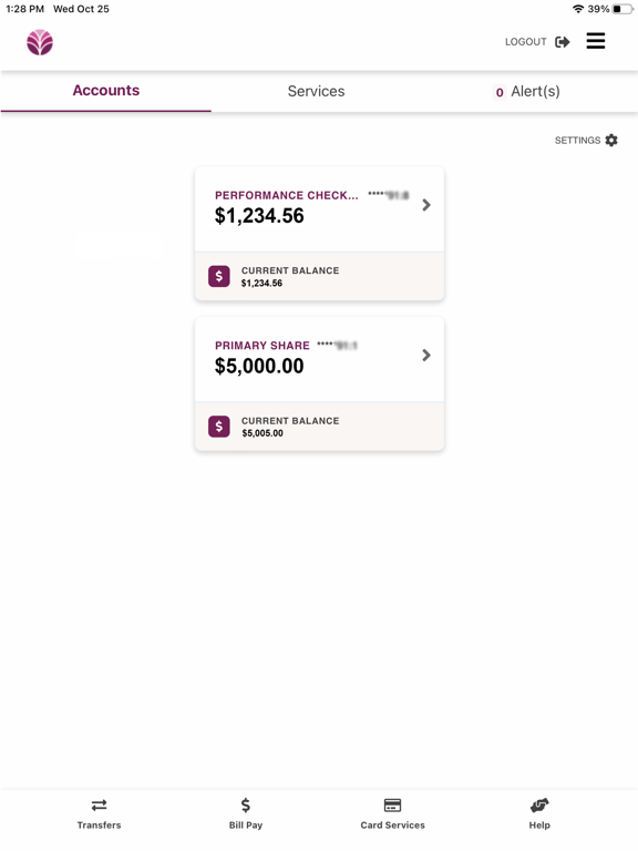 Everwise Mobile Banking iPad screenshot 4 - Finance app