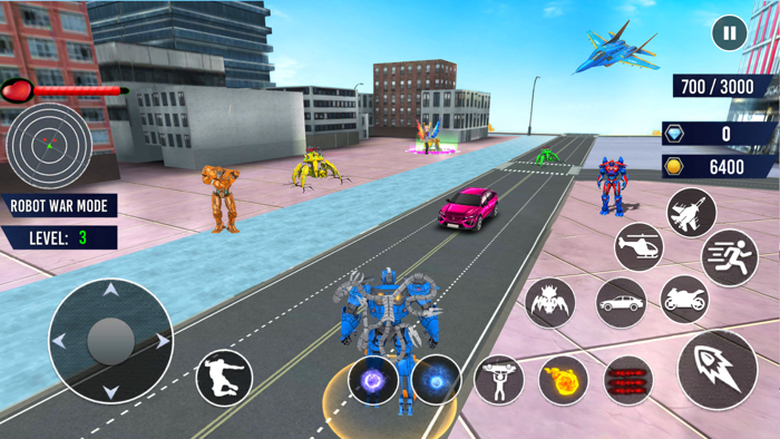 Octopus Robot Car Game 3D- War