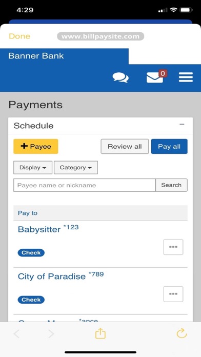 Banner Bank Mobile Banking App Screenshot