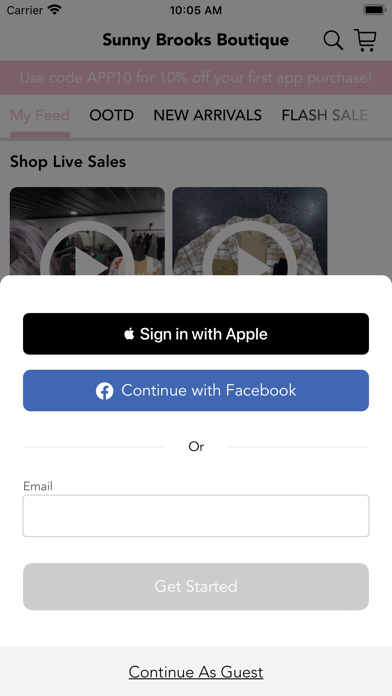 Sunny Brooks Boutique Screenshot