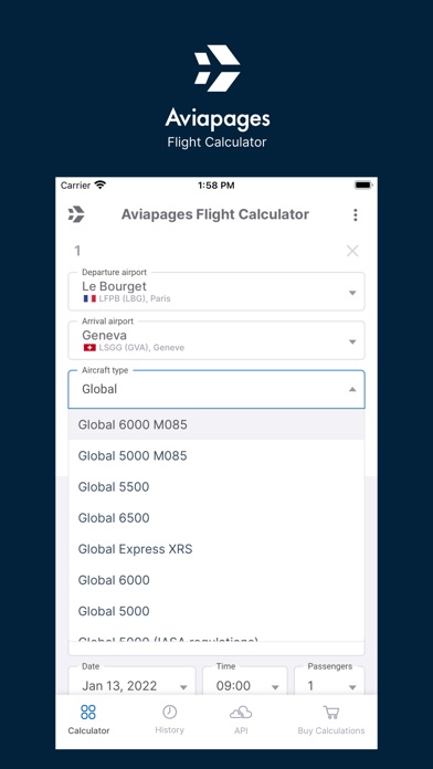 Flight Time Calculator Screenshot