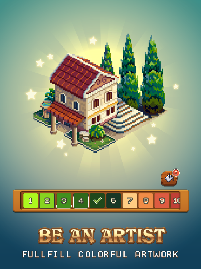 Pixel Isle Coloring Sandbox