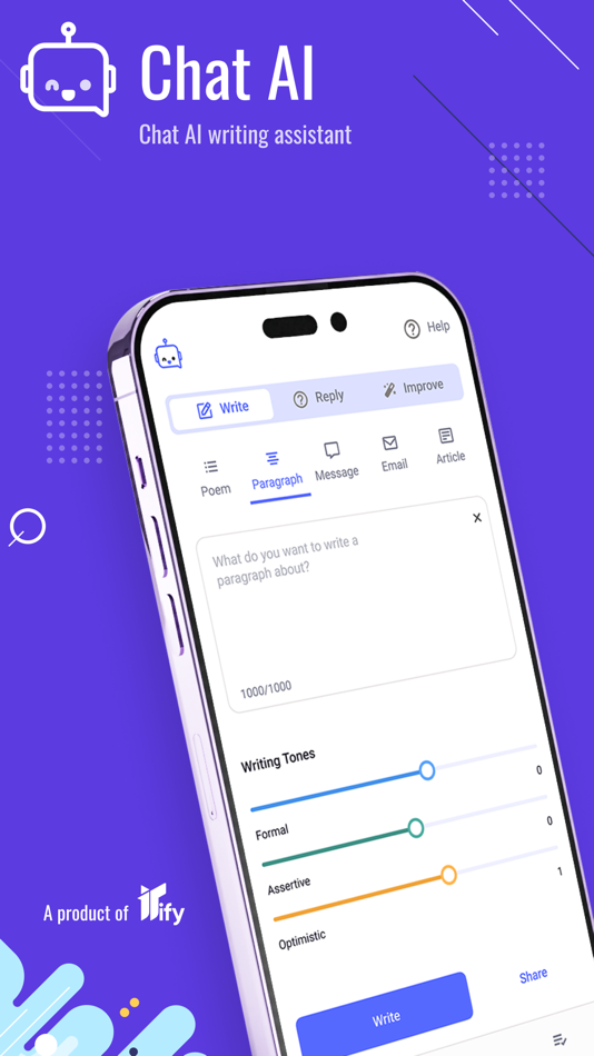 #1. Chat AI - Writing Assistant (iOS) 由: ITIFY COMPANY LIMITED