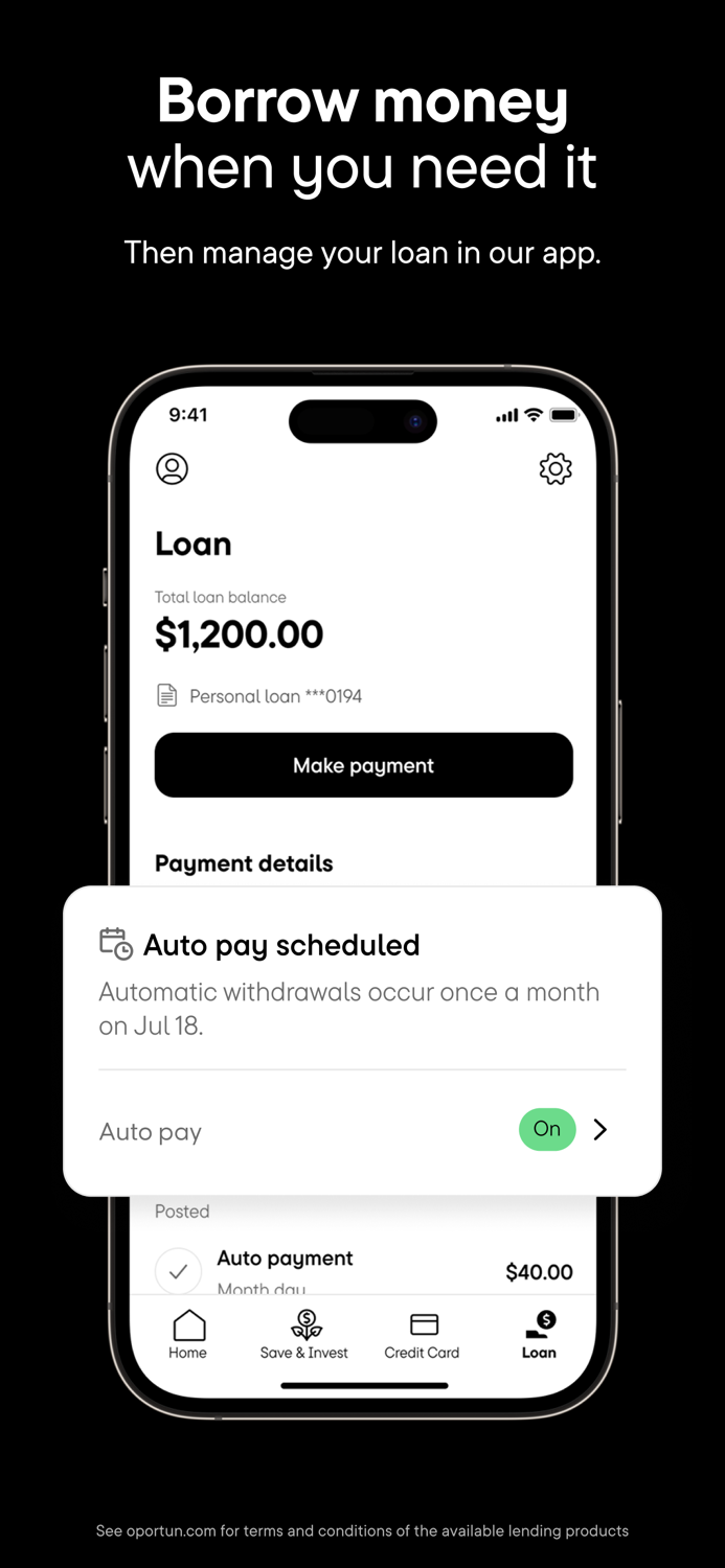 Oportun - Save borrow budget