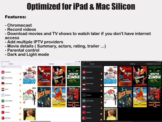 IPTV Streamer Pro iPad app afbeelding 6