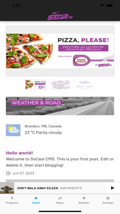 94.7 Star FM Brandon Screenshot