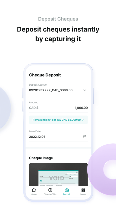 Hana Bank Canada Screenshot