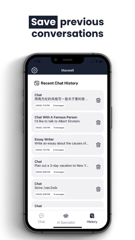 #6. Maxwell - AI Chatbot (iOS) 由: Federer Industries, LLC
