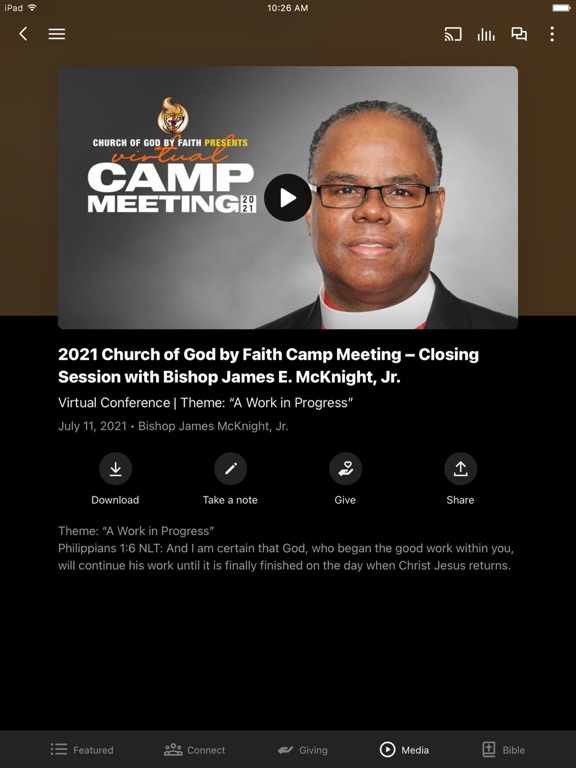 Church of God by Faith (COGBF) iPad screenshot 3 - Education app