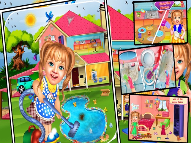 Fun Care Kids Game - Sweet Baby Girl Cleanup 5 - Messy House Makeover - Fun  Cleaning Games For Girls 