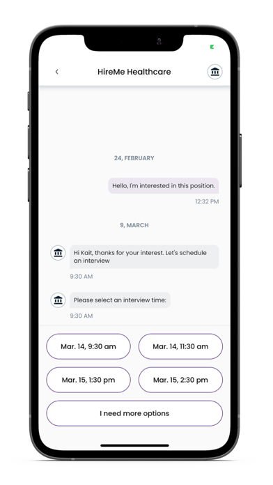 HireMe Healthcare Screenshot