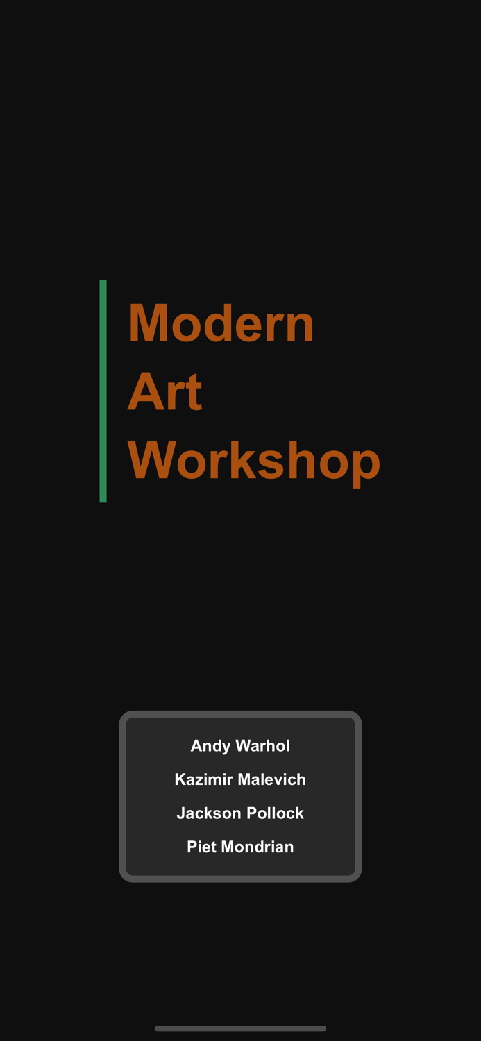 Modern Art Workshop