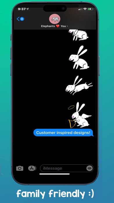 Happy Rabbits Stickers Screenshot 4 - AppWisp.com Happy Rabbits Stickers Screenshot 4 - AppWisp.com