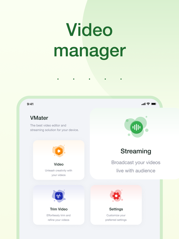 VMater - Video Player iPad screenshot 1 - Photo & Video app