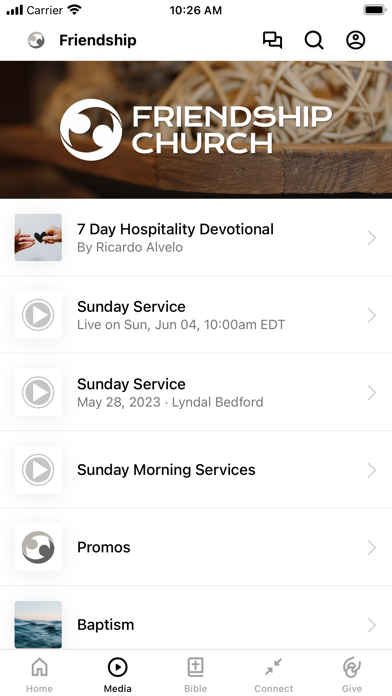 Friendship Church App Screenshot