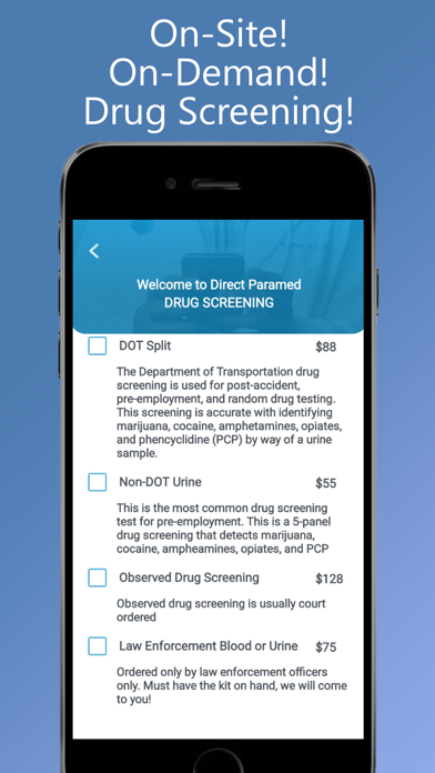 Direct Paramed Customer Screenshot