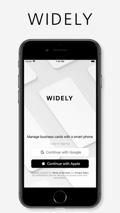 Widely: Business Card Scanner iPhone screenshot