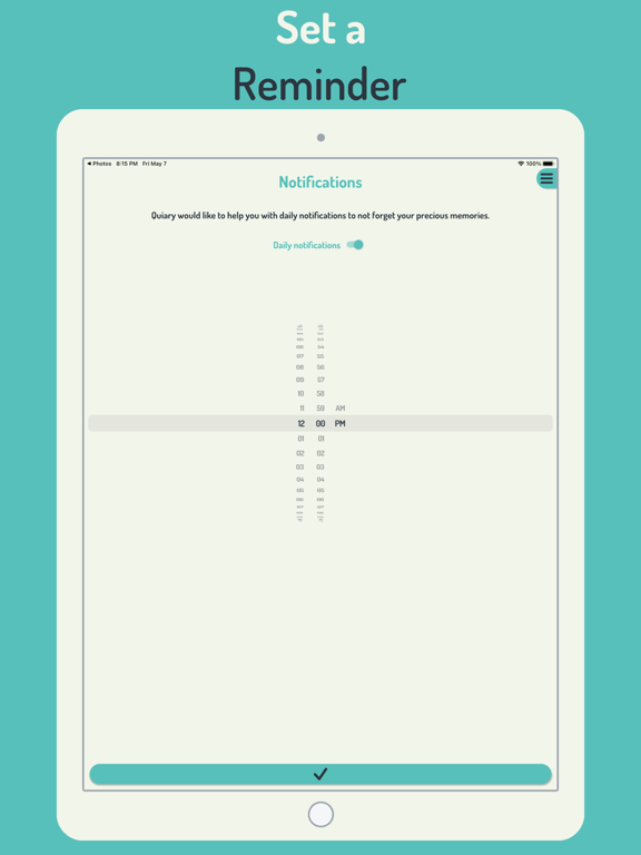 Quiary - Your Diary iPad screenshot
