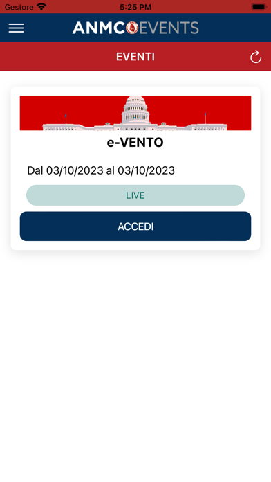 ANMCO Events Screenshot