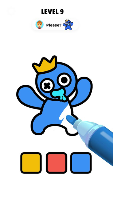 Rainbow Friend Coloring Puzzle Screenshot