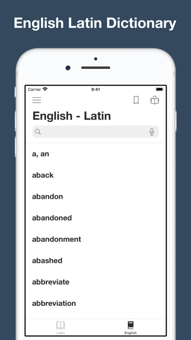 Latin-English-Latin Dictionary Screenshot