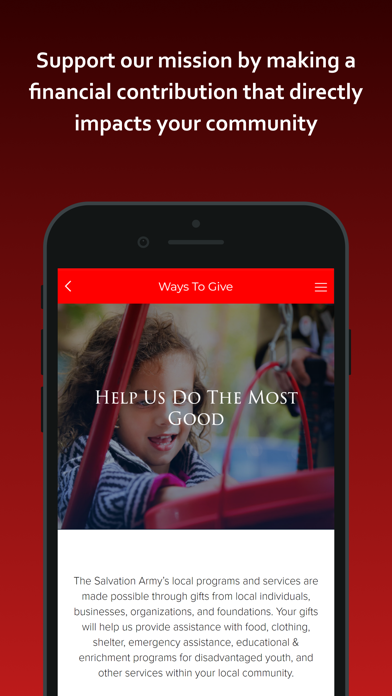 Salvation Army Virginia Penins Screenshot