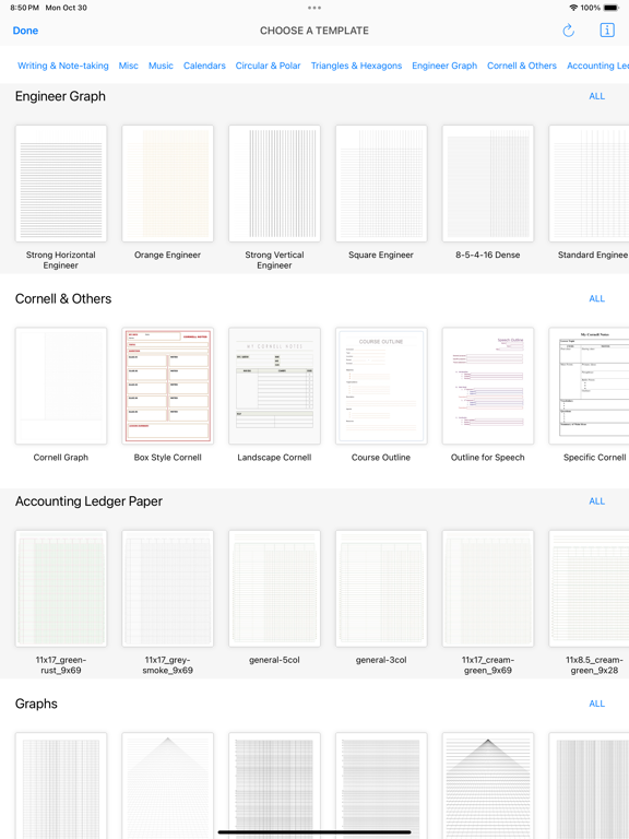 PDF Templates Notes Screenshots