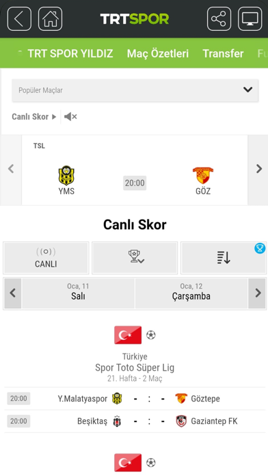 TRT Spor Screenshot